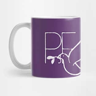 Peace \\ Retro 70s Font Design Mug